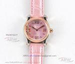 GB Factory Chopard Happy Sport 278573-6011 Pink Leather Strap 30 MM Cal.2892 Automatic Watch